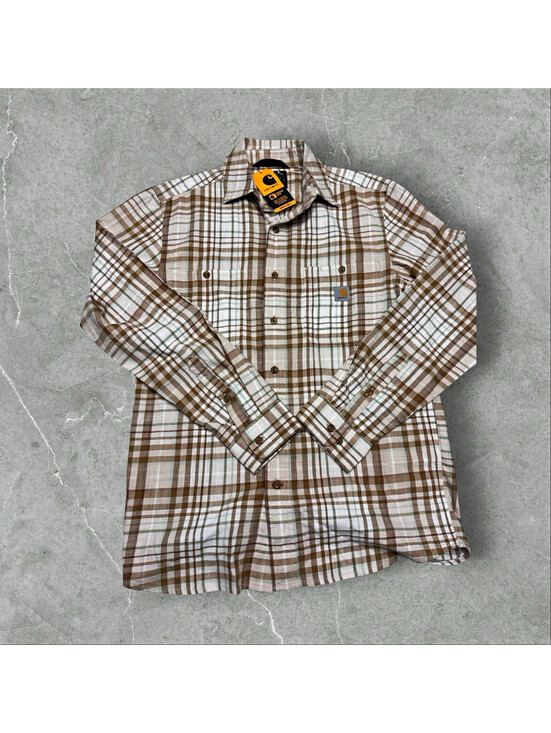 Carhartt Other - Carhartt Men's Rugged Flex Relaxed Fit Plaid Long Sleeve Button-Up Shirt Size S
